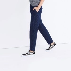 Madewell Track Trousers in Pinstripe